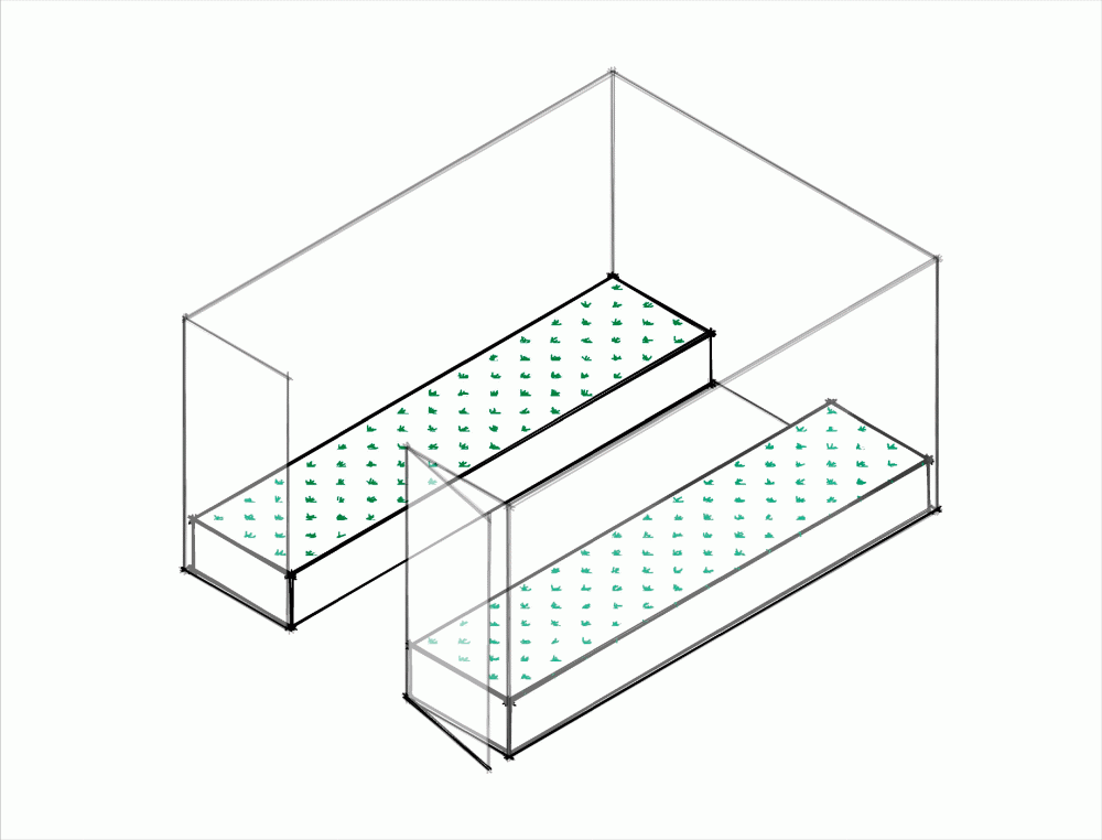 грядки в теплице Compact 6,6